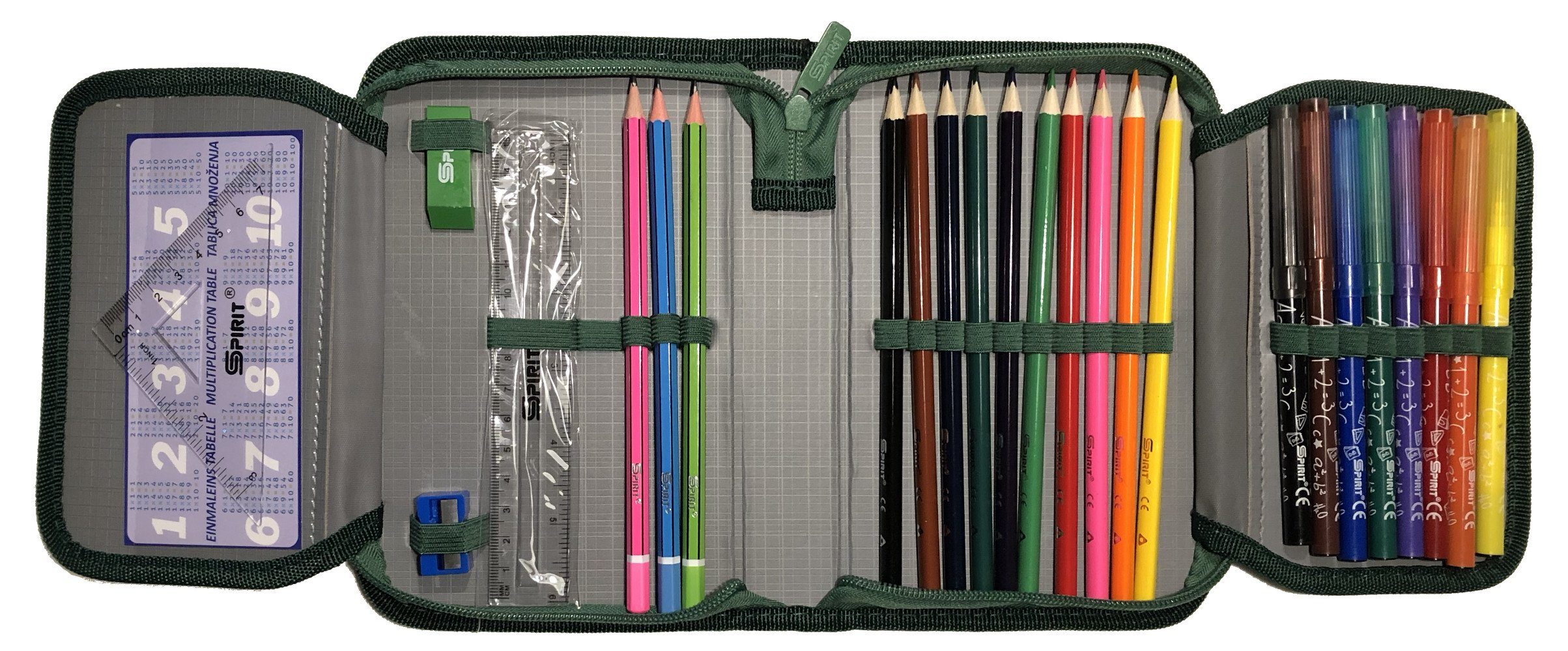 Spirit Federtasche Dino gefüllt Federmäppchen Stifte Etui Federmappe Dinosaurier, (27-tlg)
