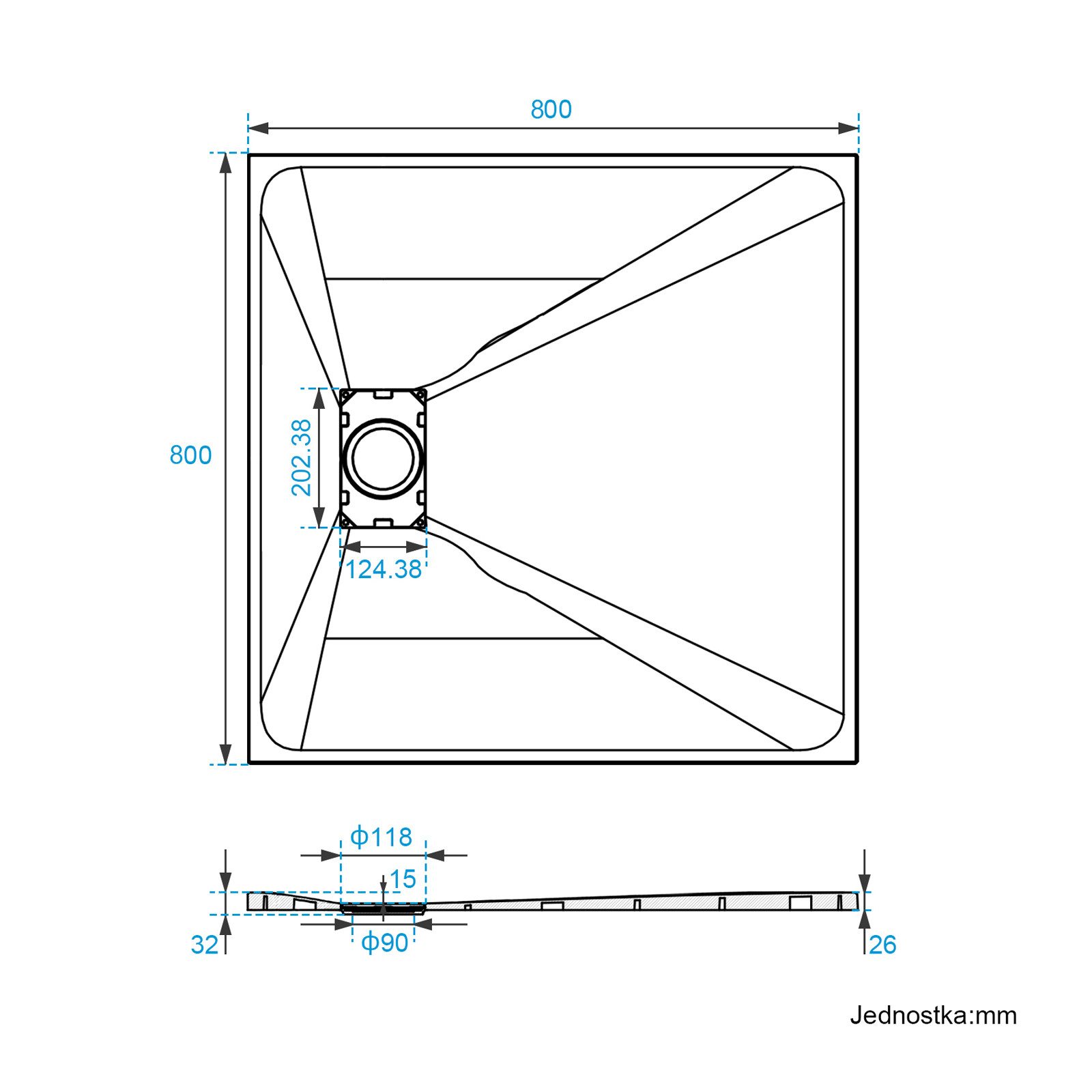 MEYKOERS Duschwanne SMC Duschtasse Rutschfest Duschwanne, Quadratisch günstig online kaufen