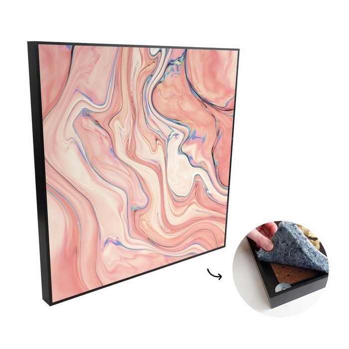 MuchoWow Akustikplatte Marmor - Pastell - Rosa - Blau - Marmoroptik - Abstrakt (1-St) Wandverkleidung gegen Akustik Moderne Gemälden Bild Malerei