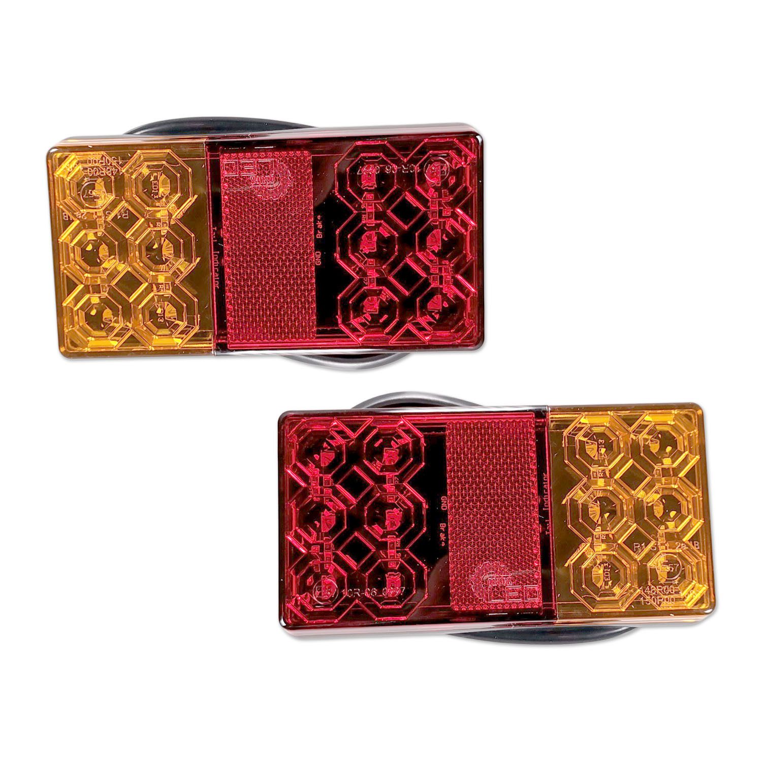 Impulse Innovation Anhänger-Rückleuchte Rückleuchten Set, LED, 12V, Links & Rechts, 4 Funktionen