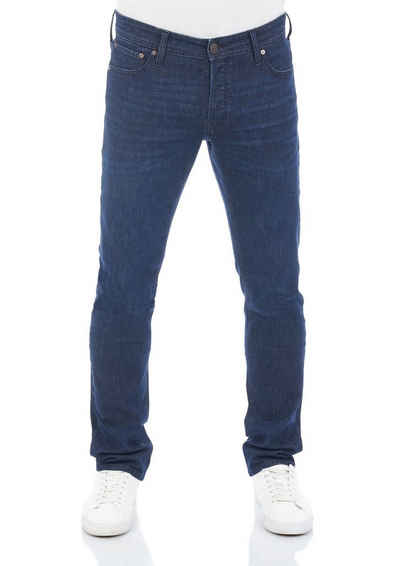 Jack & Jones Slim-fit-Jeans Herren Jeanshose JJIGLENN Slim Fit Denim Hose mit Stretch