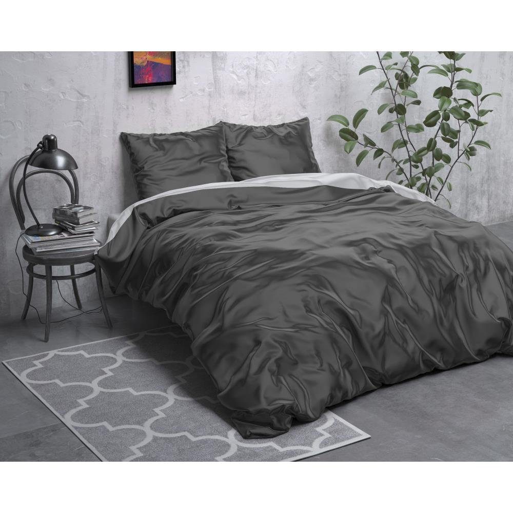 Sitheim-Europe Bettwäsche SLEEPTIME DOUBLE FACE BEAUTY -Bettbezug & Kissenbezüge, Seide, 2 teilig, Weich, geschmeidig und wärmeregulierend