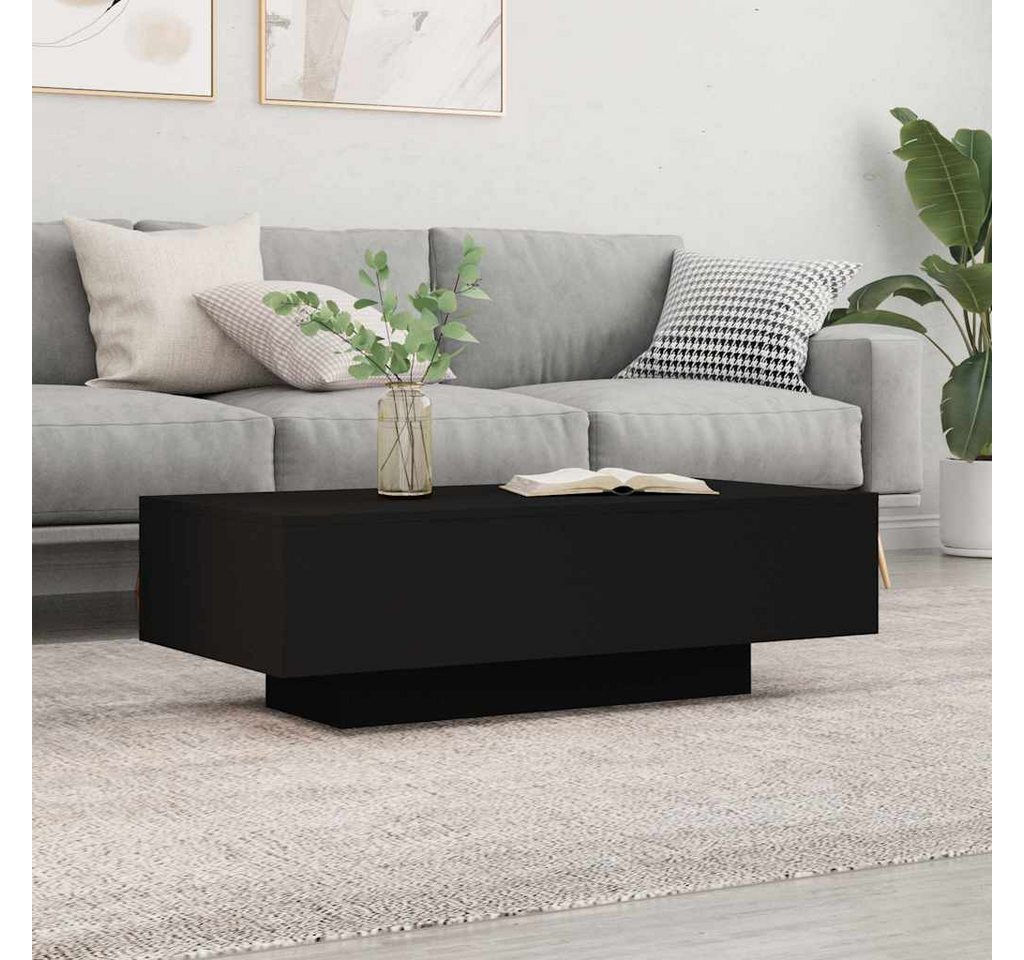 furnicato Couchtisch Schwarzer aus Holzwerkstoff 100 x 49,5 x 31 cm (1-St), Feuchtigkeitsbeständiger Wohnzimmertisch mit glatter Oberfläche