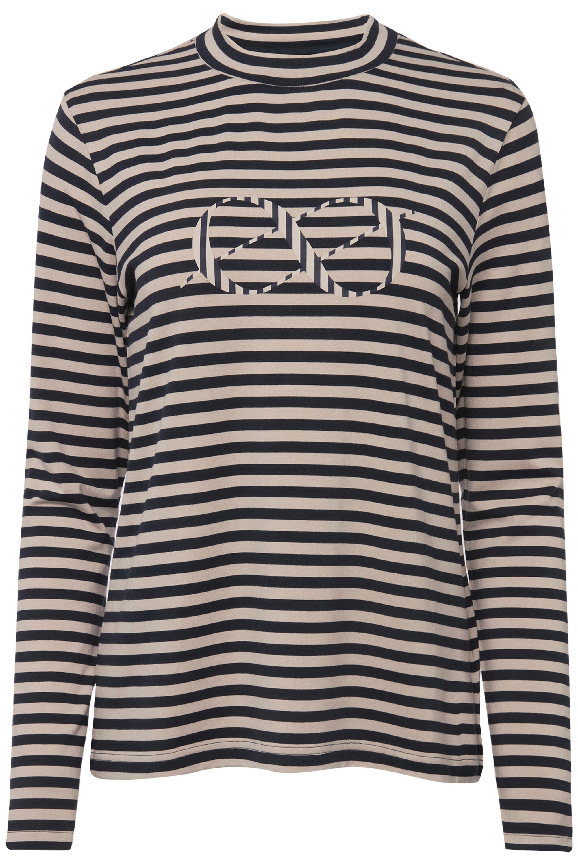 Laurasøn Longsleeve Ringelshirt Laurasøn Logoprint Rundhals Langarm günstig online kaufen