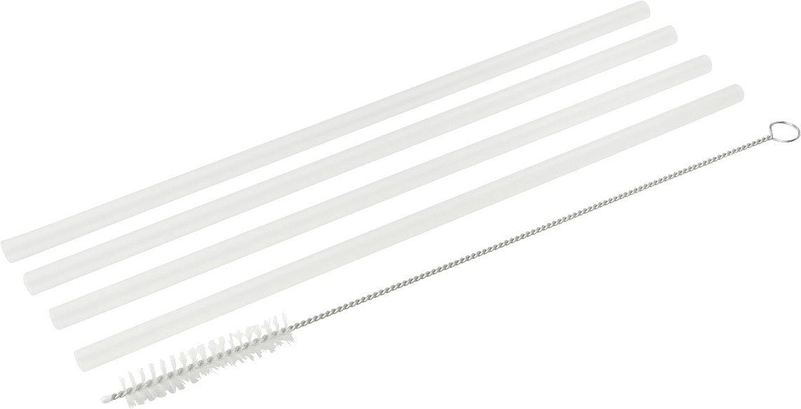 FACKELMANN Küchenorganizer-Set Fackelmann Trinkhalme mit Bürste Eco Kunststoff