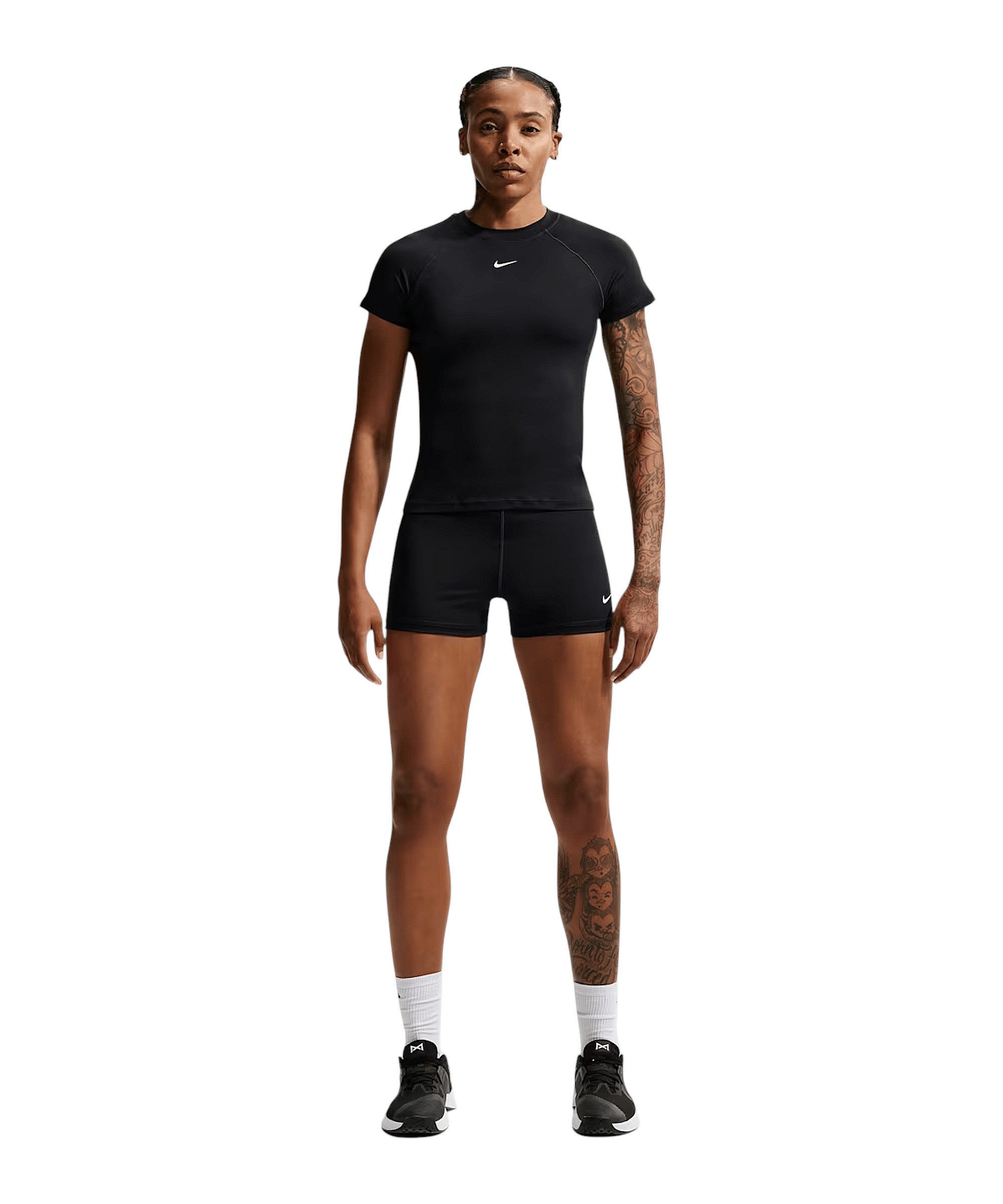 Nike T-Shirt Nike Performance Pro High 3in Biker Short Damen Polyester – Bild 3 von 5