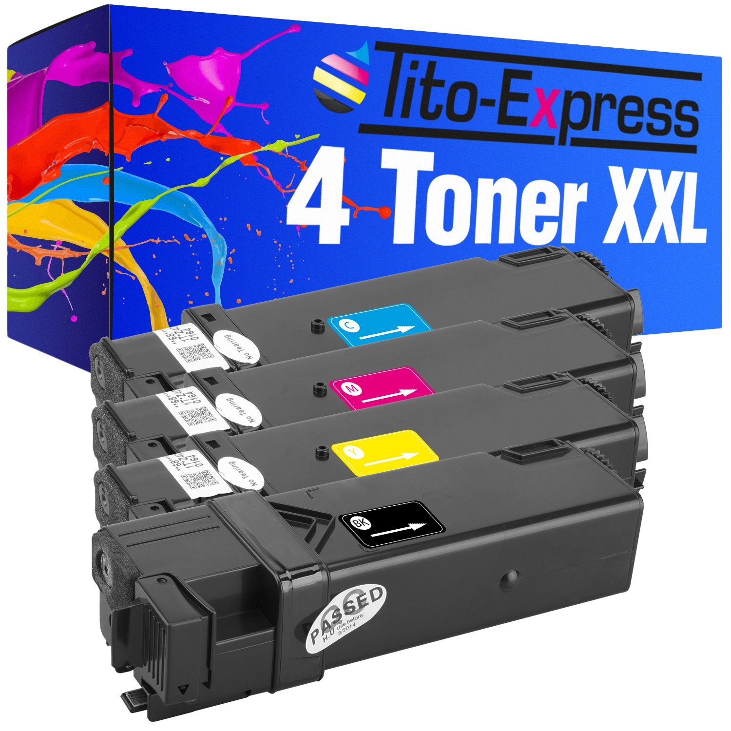 Tito-Express Tonerpatrone 4er Set ersetzt Dell 1320 Dell-1320 Dell1320, für Dell 1250c 1350cnw 1355cn 1355cnw
