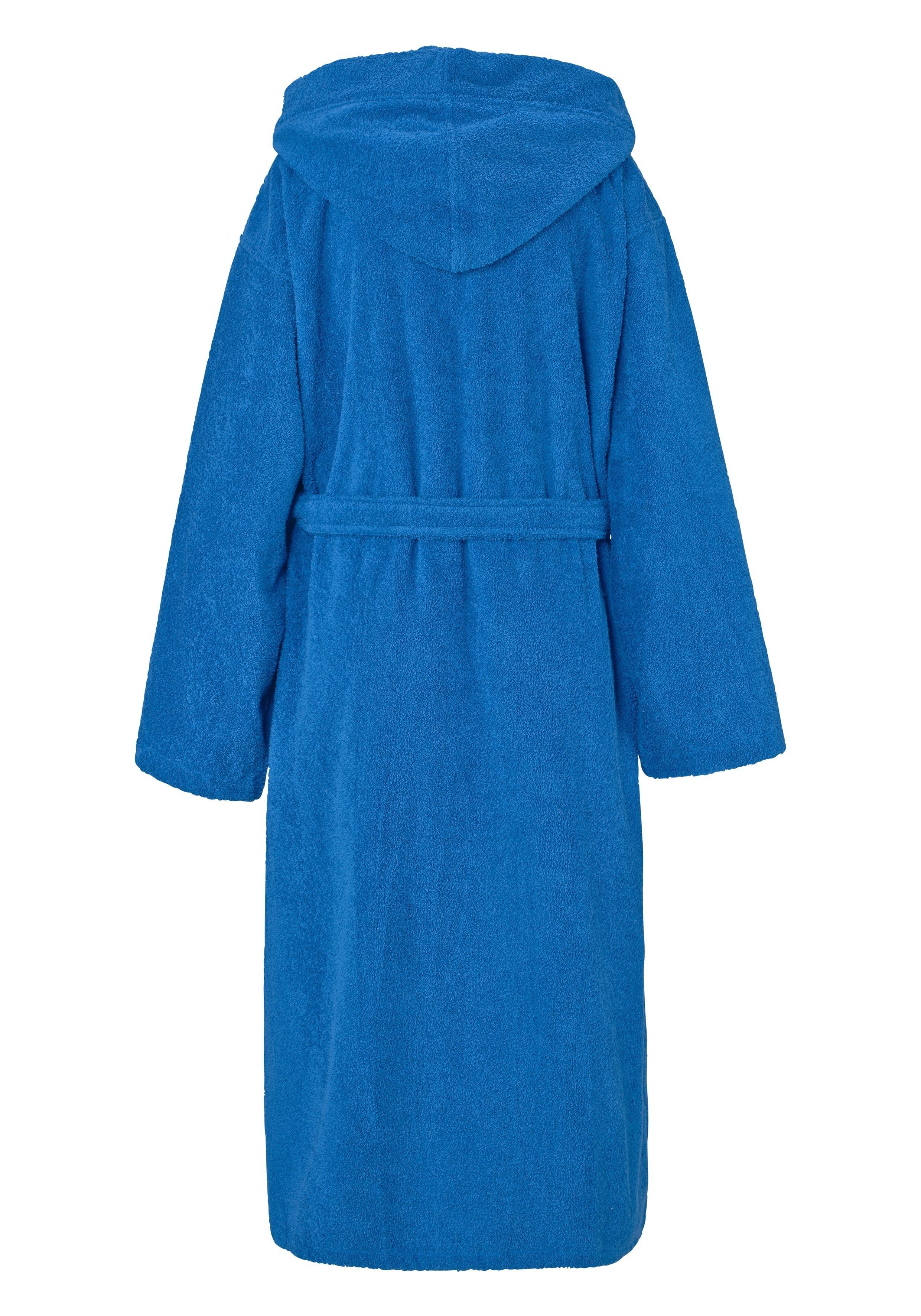 KangaROOS Unisex-Bademantel Cassidy, für Damen & Herren, Standardlänge & Überlänge, Langform, Walkfrottee, Kapuze, Gürtel, mit Taschen, Männer und Frauen, Baumwolle, Reise, Hotel, Sauna, S-3XL