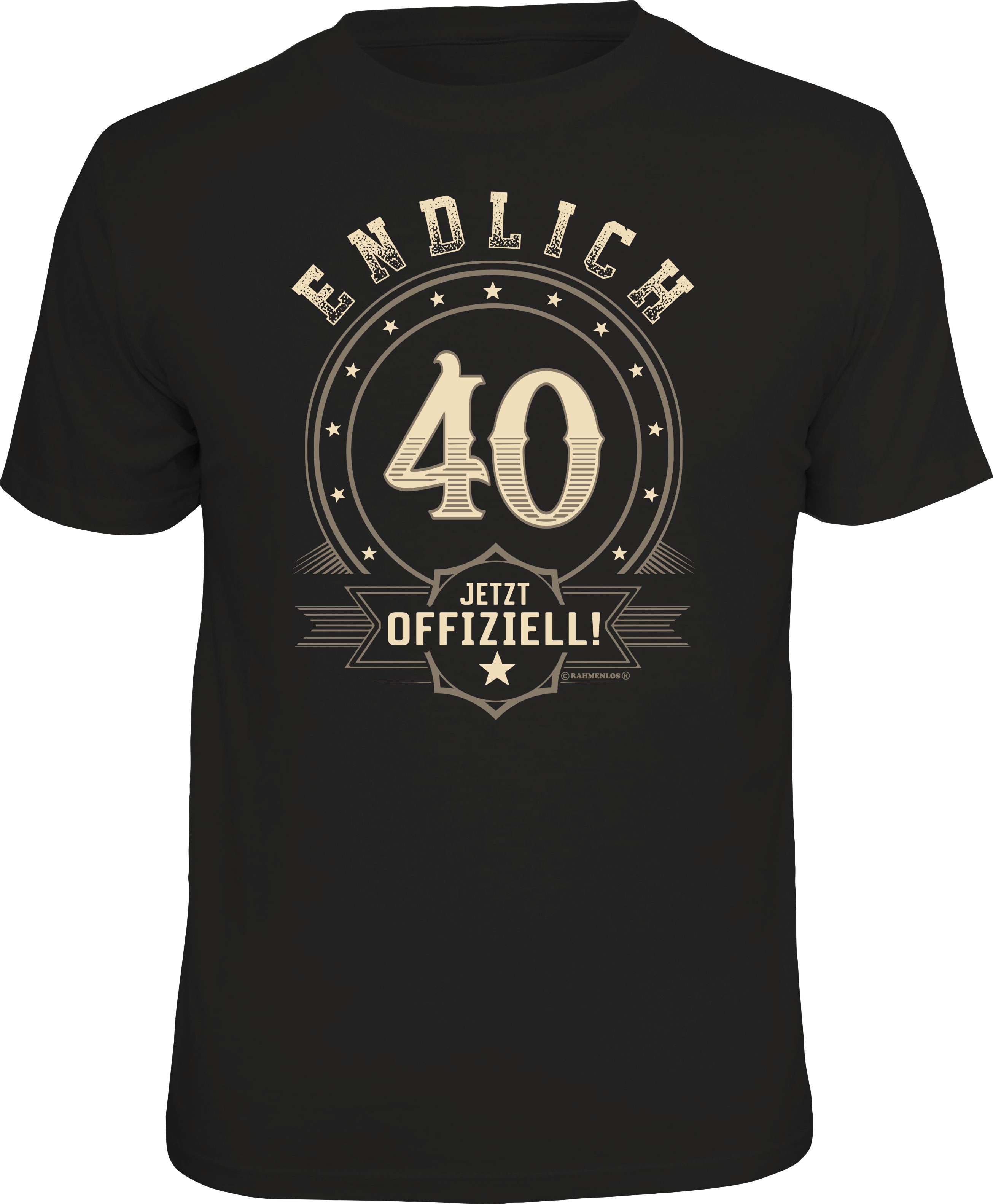 T-Shirt zum Geburtstag: endlich 40, jetzt offiziell