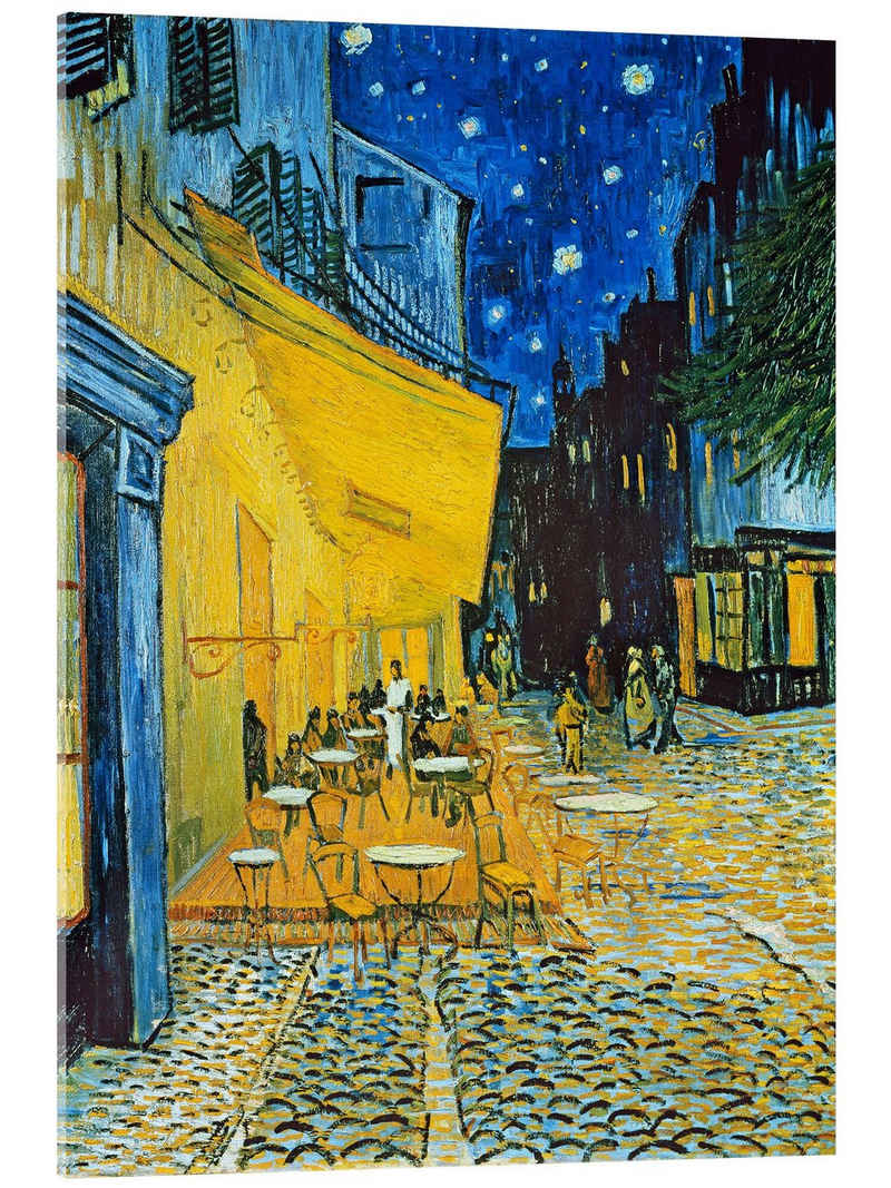 Posterlounge Acrylglasbild Vincent van Gogh, Caféterrasse am Abend, Esszimmer Malerei
