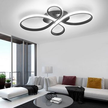 Daskoo Deckenleuchten 42W/74W LED Deckenlampe mit Fernbedienung Dimmbar Schlafzimmer, LED fest integriert, Warmweiß/Neutralweiß/Kaltweiß, LED Deckenleuchte, Stufenloses Dimmen
