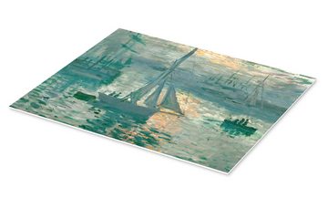 Posterlounge Forex-Bild Claude Monet, Sonnenaufgang, Badezimmer Malerei