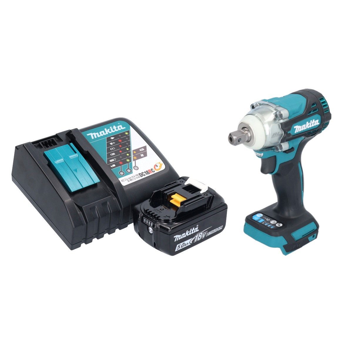 Makita Akku-Schlagschrauber DTW 301 RT1 Akku Schlagschrauber 18 V 330 Nm 1/2" Brushless + 1x Akku