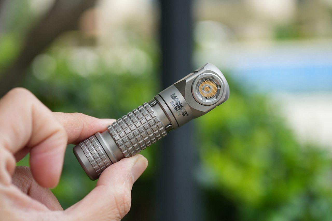 Manker LED Stirnlampe E03H III NW TI stonewashed 14500 / AA-Stirnlampe 800 Lumen (1-St)