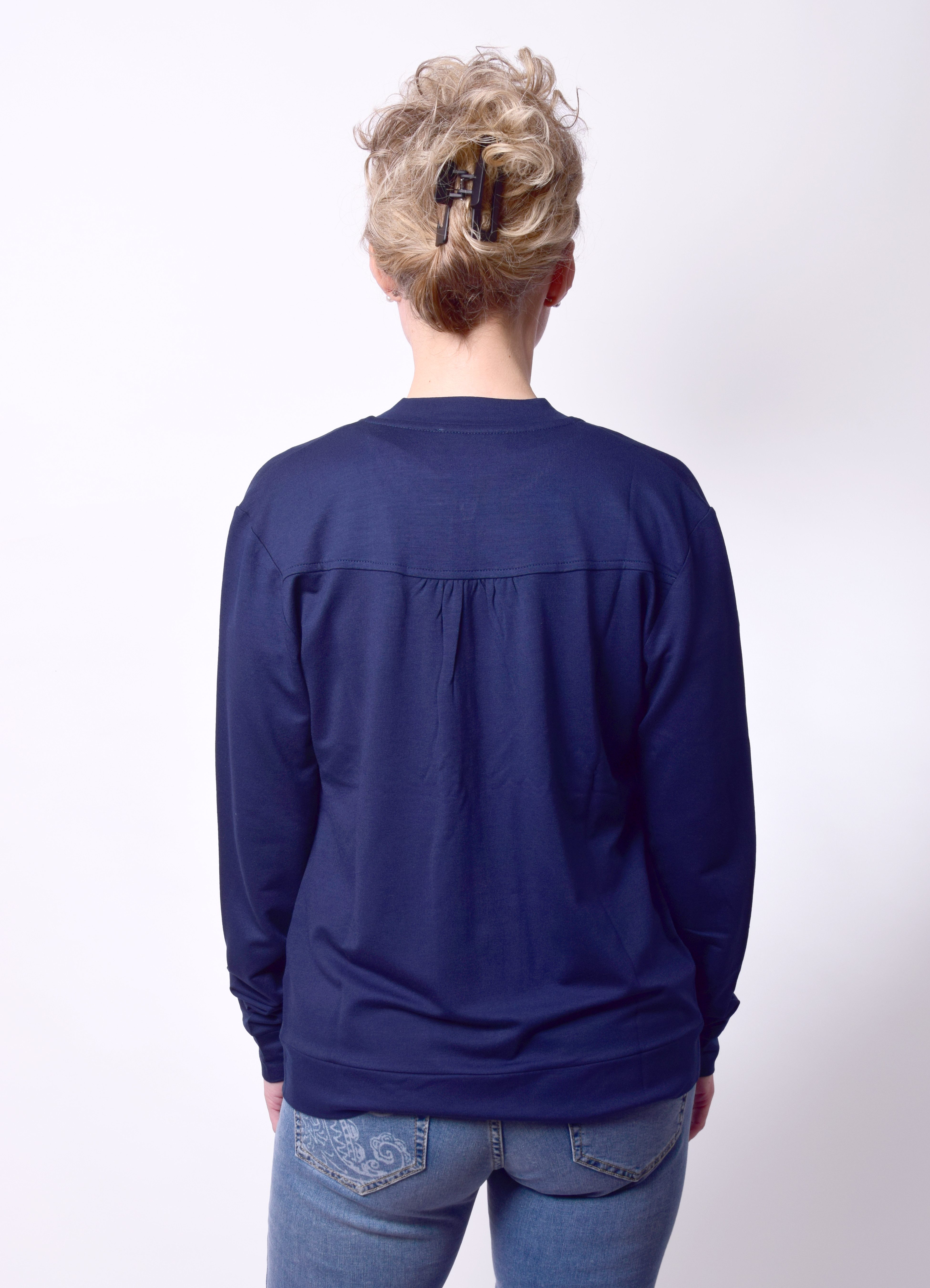 einfach Schön Sweatjacke Livi marine günstig online kaufen