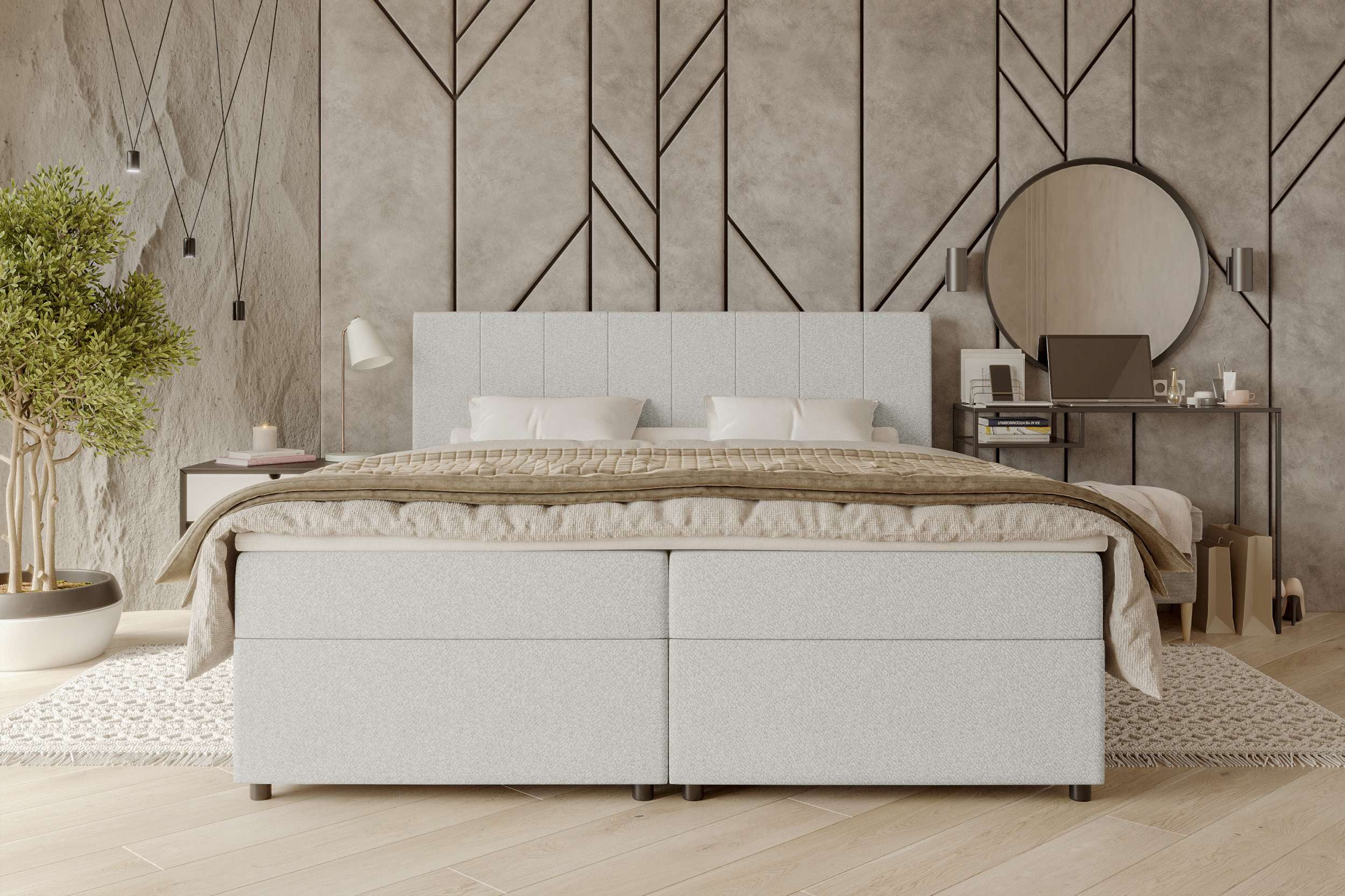 99rooms Boxspringbett Kira (Schlafzimmerbett, Bett), 140/160/180x200 günstig online kaufen