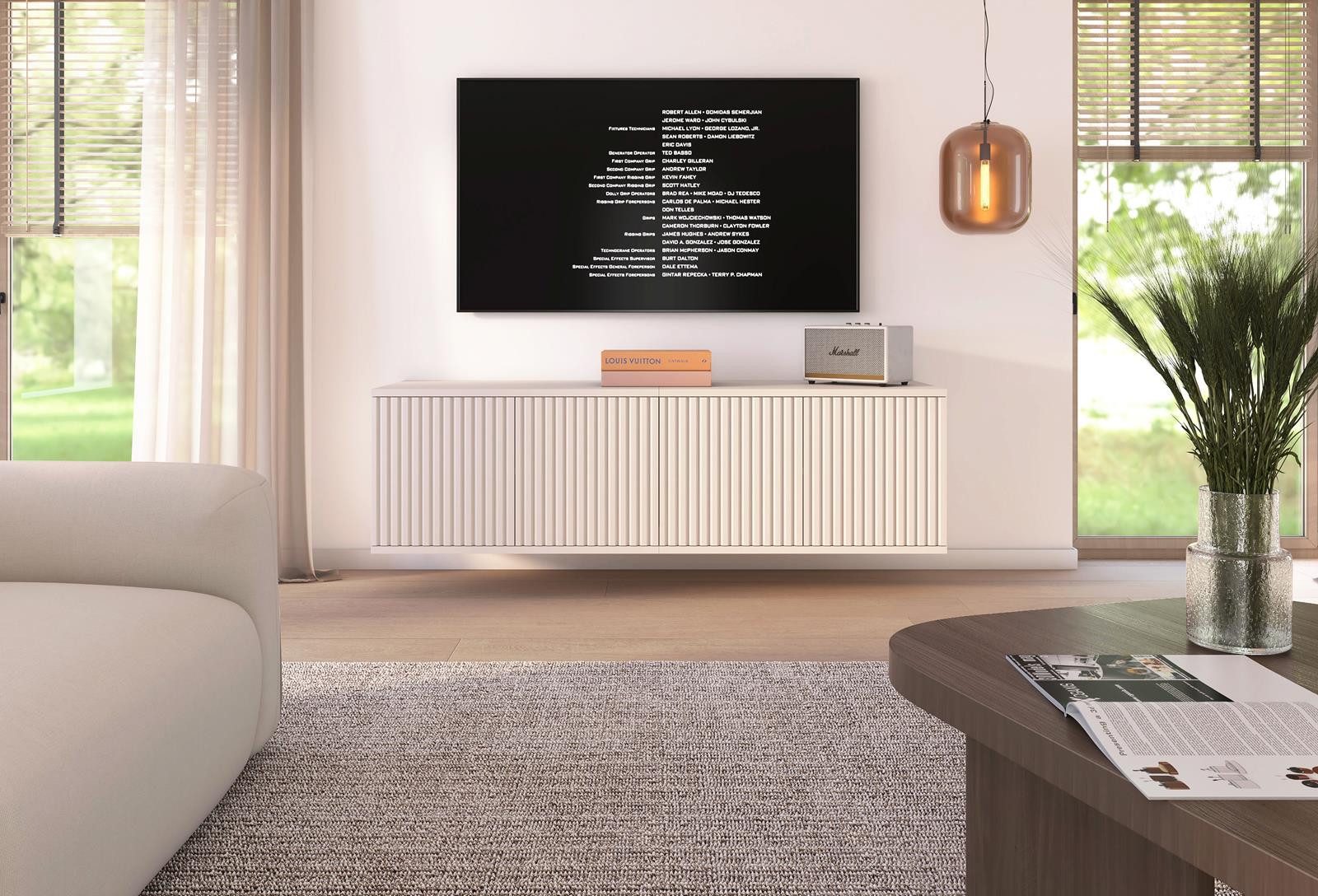 Compleo TV-Schrank 140 cm breit MIRA, Kaschmir, Elegant design