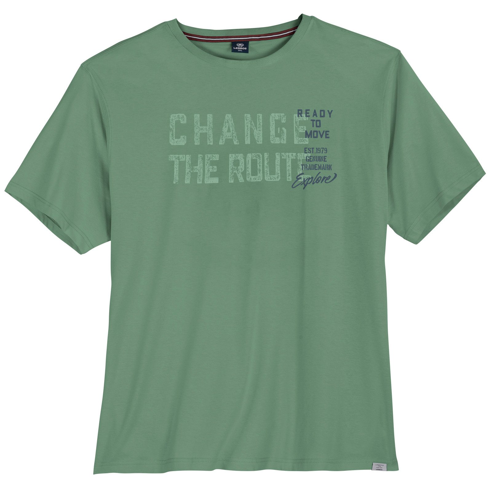LERROS Rundhalsshirt Lerros XXL T-Shirt salbeigrün günstig online kaufen