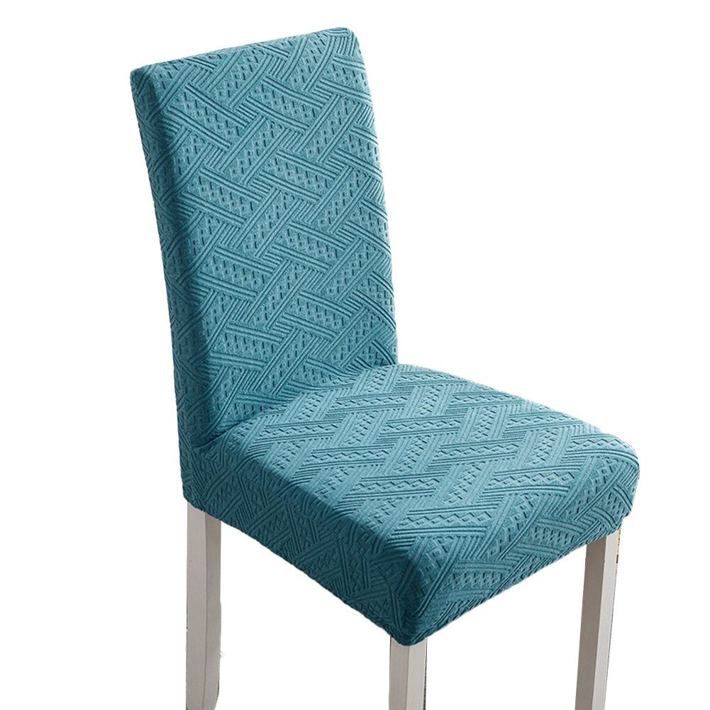 Stuhlhusse Moderne Stretch-Stuhlhussen, leicht zu reinigen und langlebig,M, HAMÖWO blau | Stuhlhussen