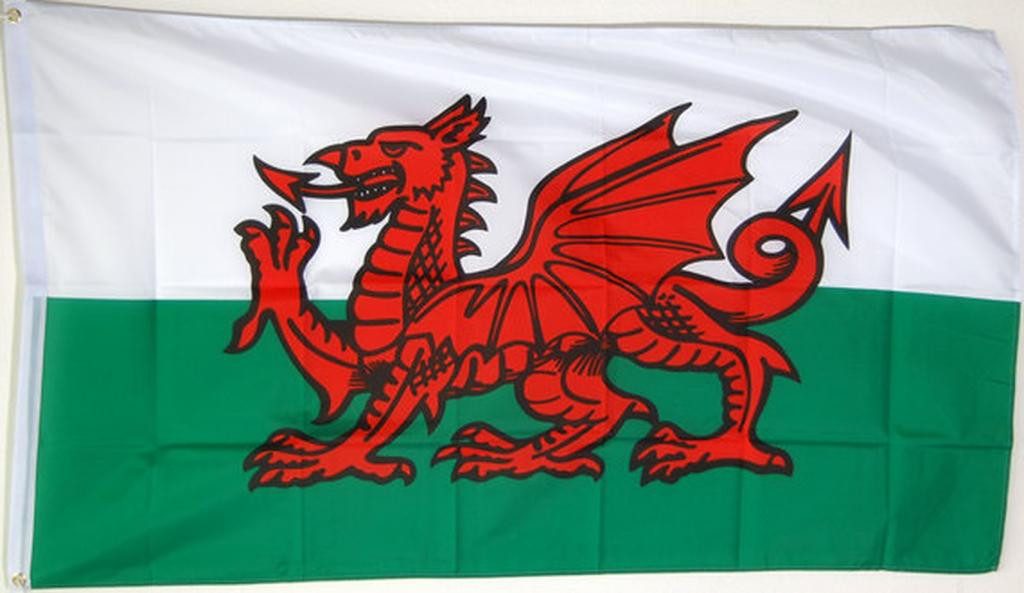 trends4cents Flagge XXL Flagge Fahne mit 3 Messingösen in 250 x 150 cm (Wales), für Fahnenmaste
