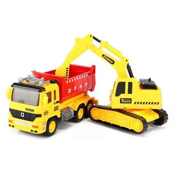 Toi-Toys Spielzeug-Traktor Kipper-Lastwagen und Bagger Baustellenfahrzeuge Spielzeugauto Auto LKW