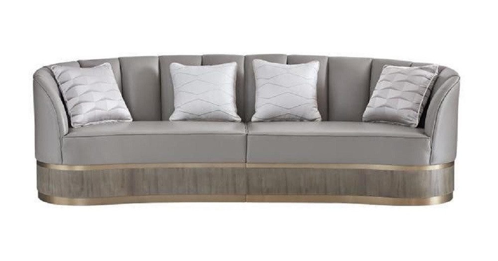 Xlmoebel Polstergarnitur Elegantes Leder-Sofa mit bequemer Polsterung in klassischem Design, (Sofagarnitur 3+1+1 Sitzer), Hergestellt in Europa