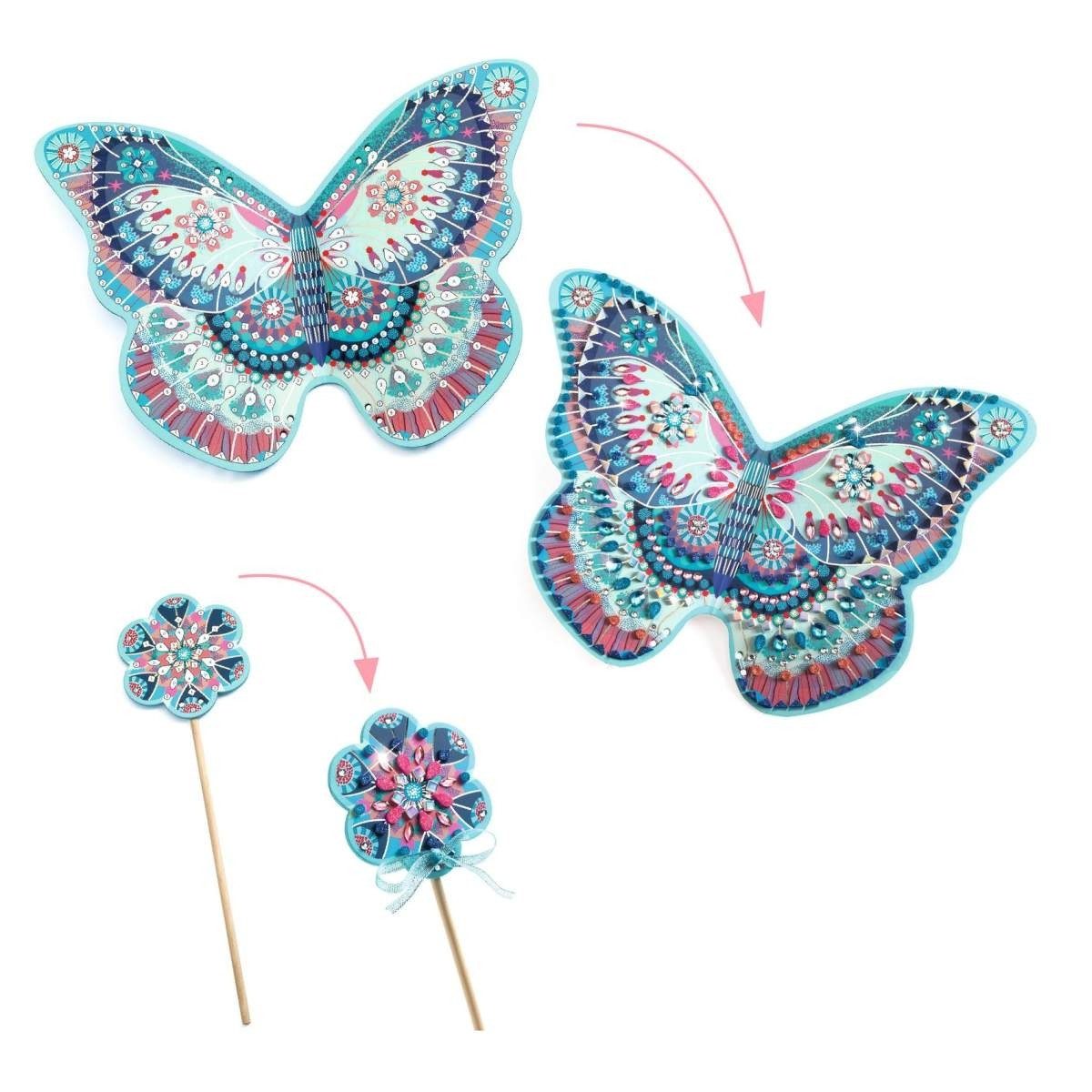 DJECO Kreativset DIY: Feenflügel & Zauberstab Bastelset für Kinder