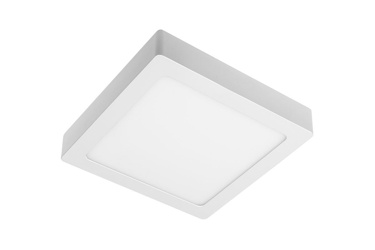 GTV LED Deckenleuchte LED Aufputz Deckenlampe Panel Deckenleuchte Rund, Neutralweiß, Eckig 22x22 cm, 1520 Lumen, Neutralweiß (4000 K)