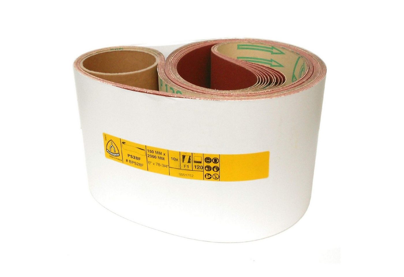 Thumbnail - Klingspor Schleifpapier 3er-Set Klingspor Schleifband PS28F, 150 x 2000 mm, frei wählbar, (PS 28 F, 3 St)