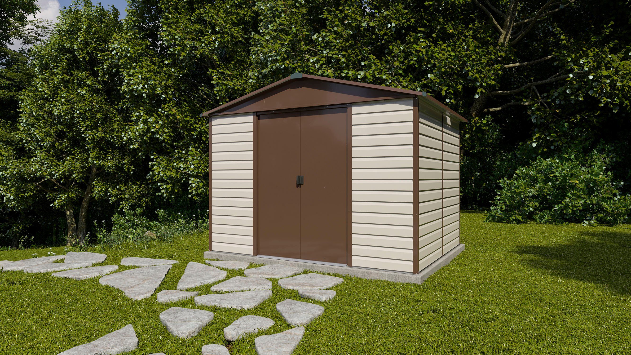 YARDMASTER Gerätehaus Brandenburg 108, BxT: 303x237 cm, Metall