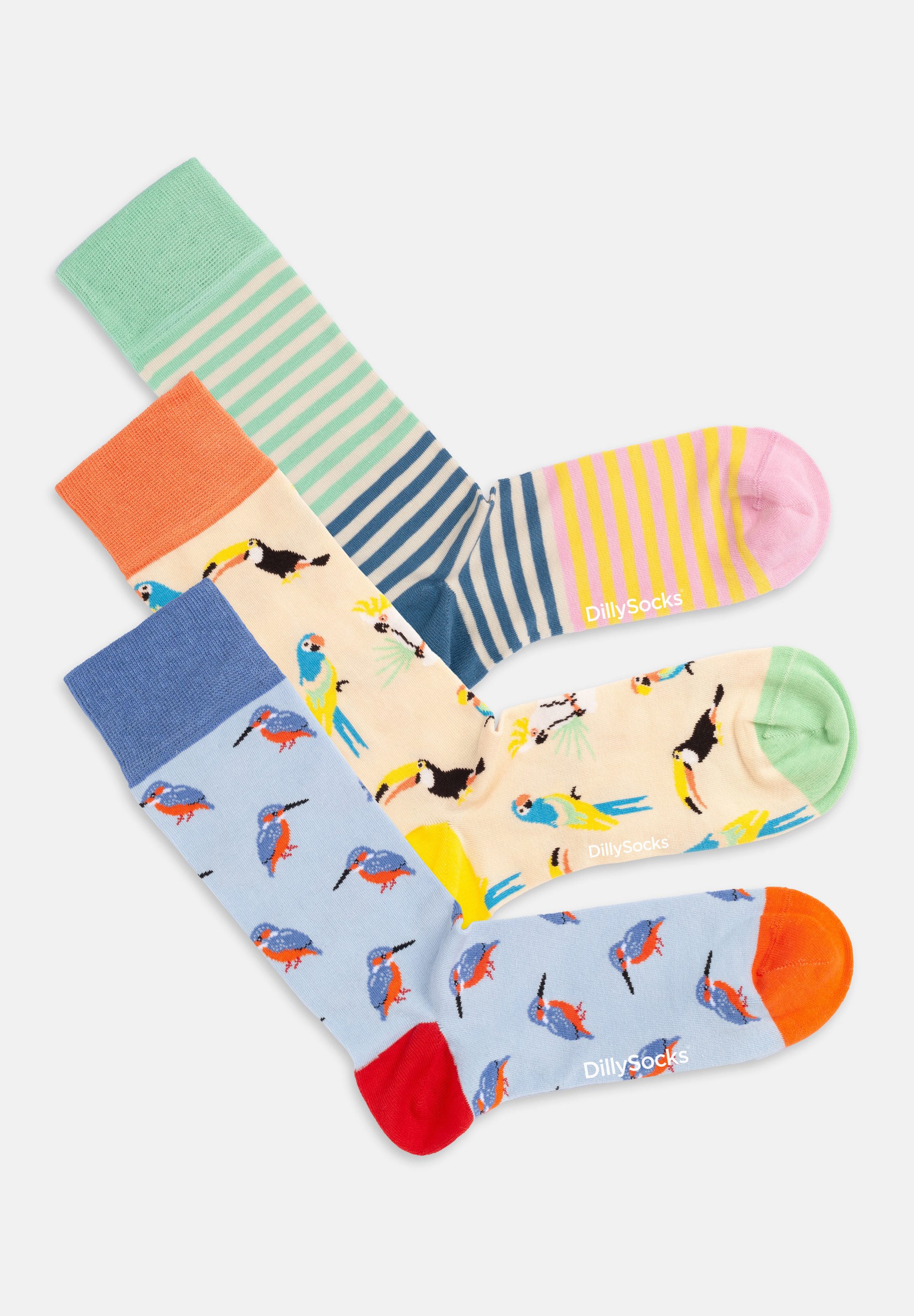 DillySocks Basicsocken Kingfisher Paradise Aus Baumwolle & recyceltem Polyamid