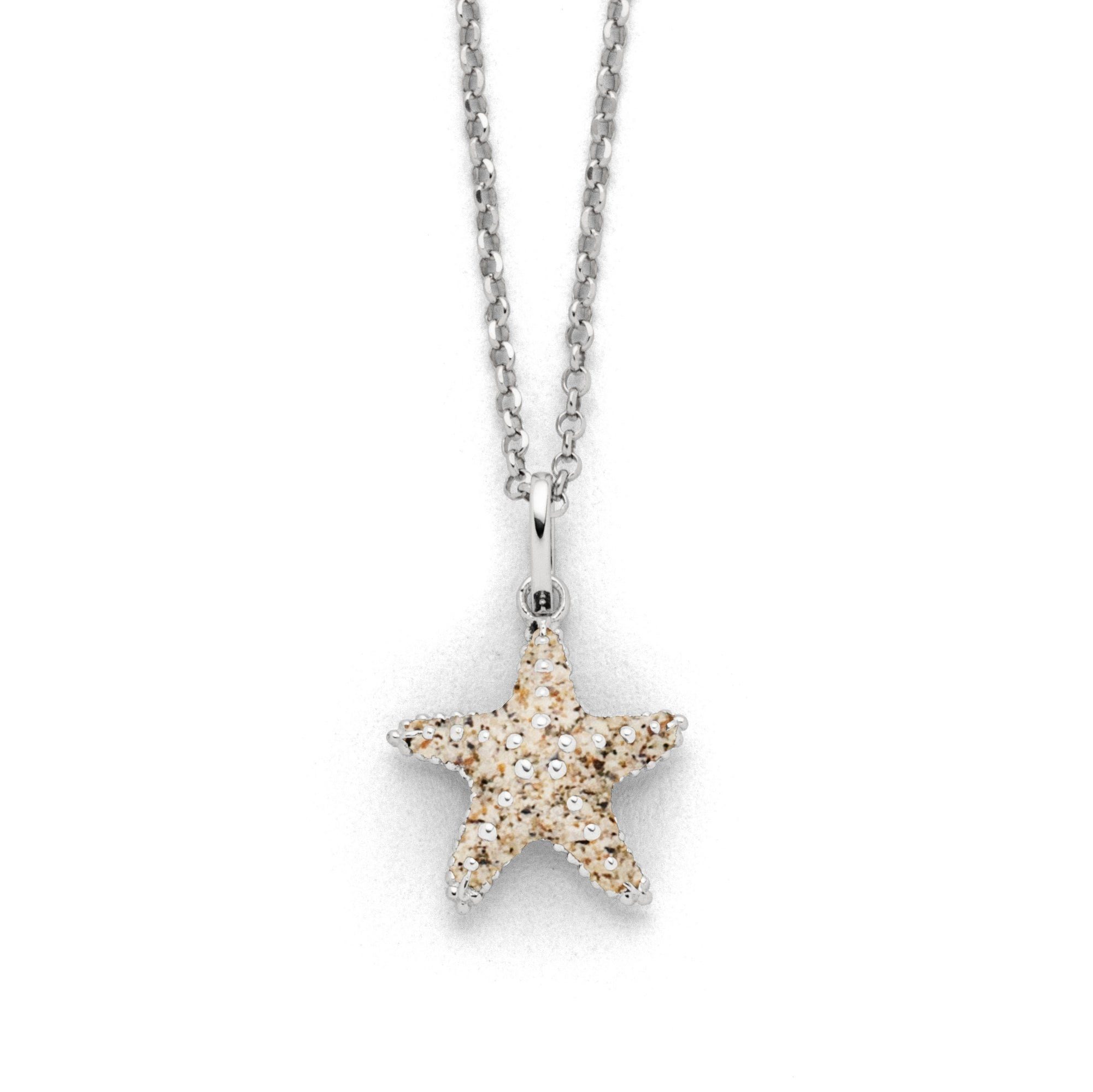Kette mit Anhänger DUR Schmuck: Kette "Seestern" mit Strandsand K2828