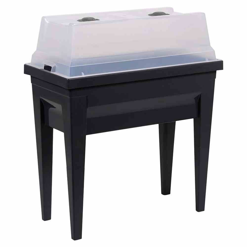 Thumbnail - EDA Plastiques Hochbeet Hochbeet VEG & Table City anthrazit grau, 57 l