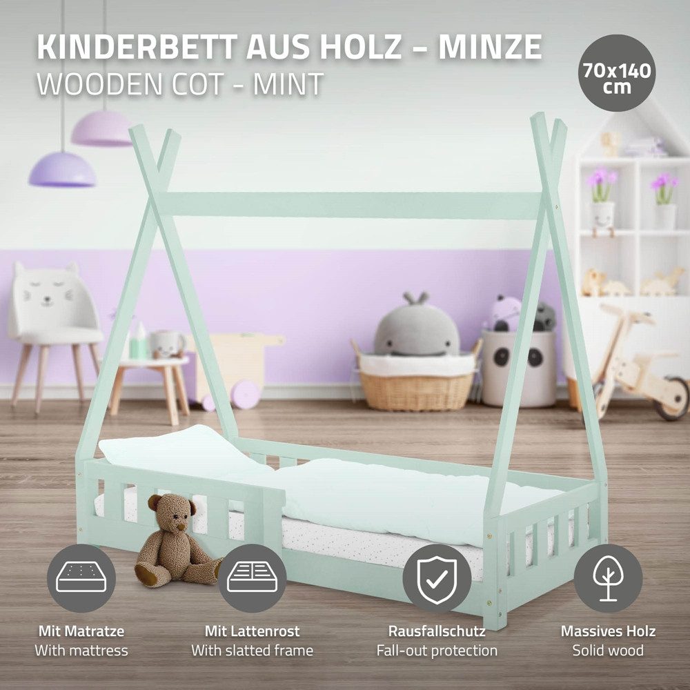 ML-DESIGN Spielbett Hausbett Tipi Zeltbett inkl. günstig online kaufen