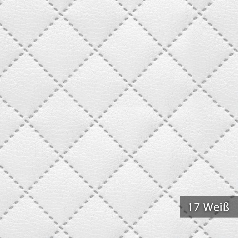 novely® Stoff SOLTAU Kunstleder - 3-lagig gesteppter Volumen-Polsterstoff mit Karo-M, Robust, Voluminös, Pflegeleicht, Meterware, 1lfm