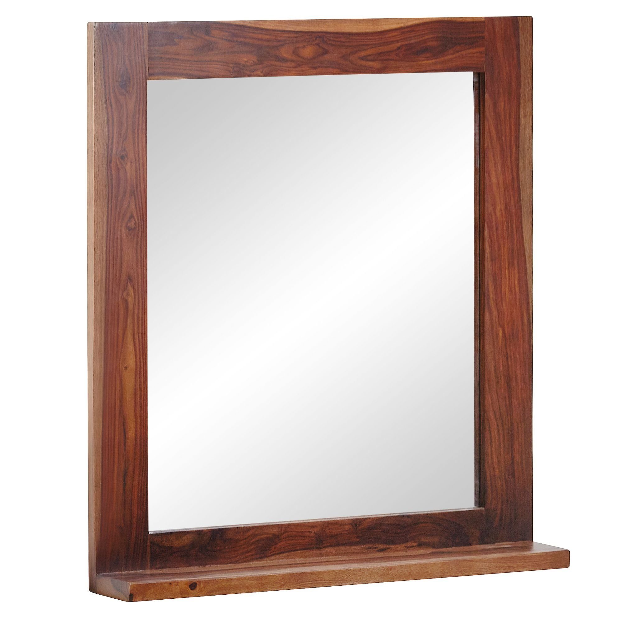 möbelando Spiegel 651 (LxBxH: 68x13x78 cm), aus Sheesham in Braun