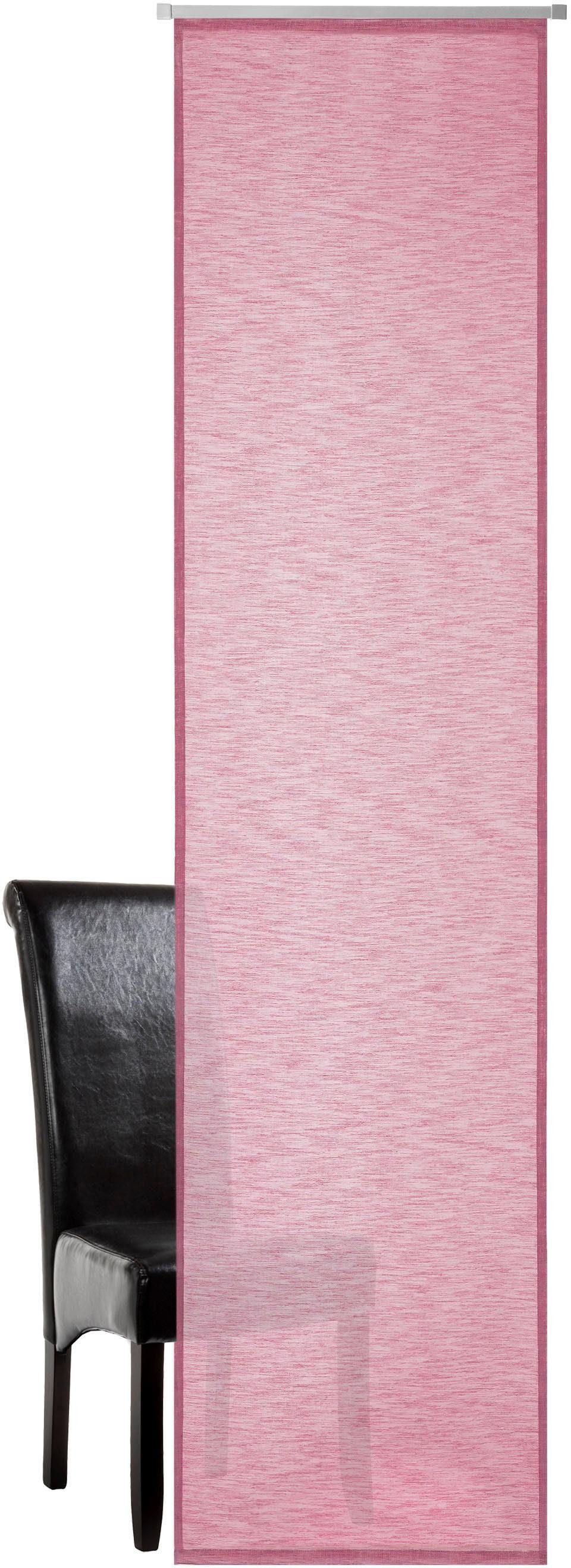 you!, pink 245x60, St), mit Vorhang Neutex halbtransparent, Schiebevorhang Lanao, Jacquard, for Alupaneelwagen Paneelwagen (1 HxB:
