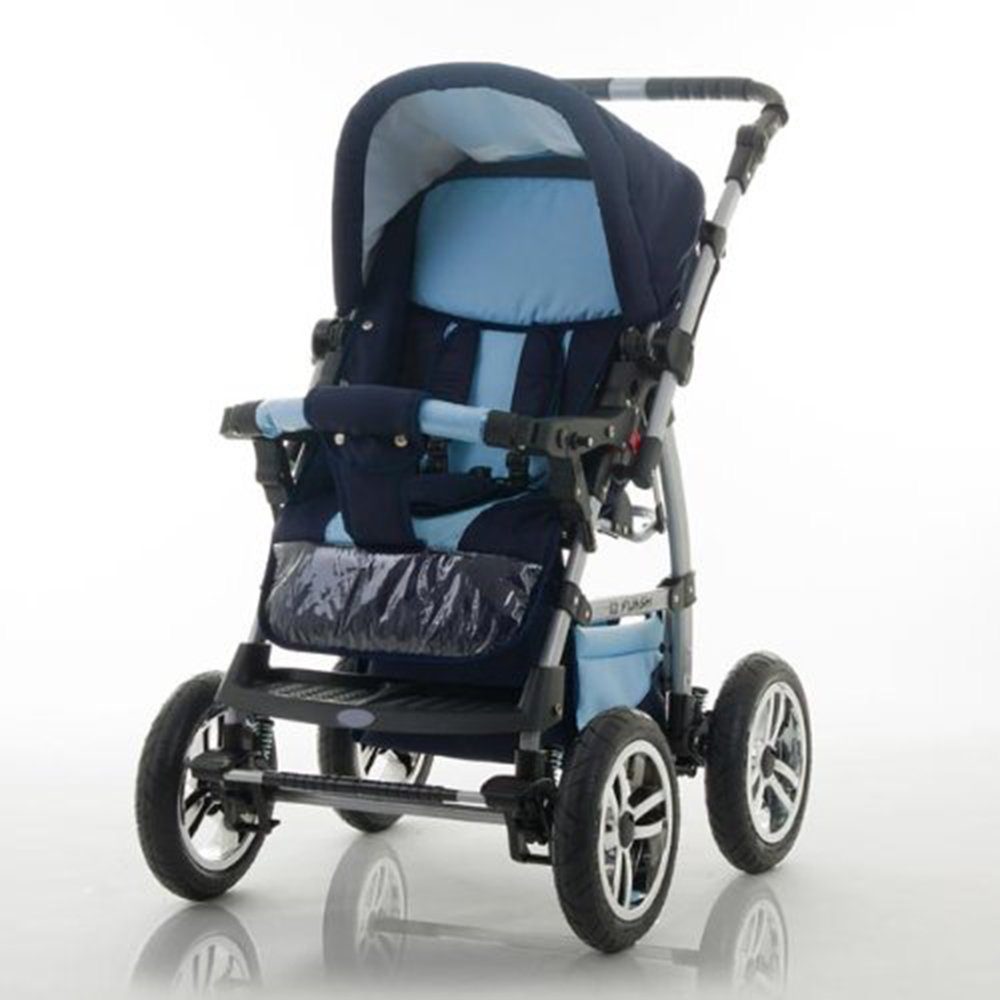 Navy-Hellblau Farben Kombi-Kinderwagen 1 babies-on-wheels in - 2 Flash - in Kinderwagen-Set Teile 14 18