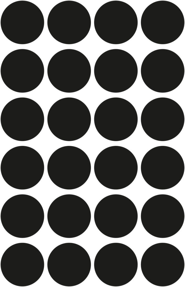 Avery Zweckform Etiketten Markierungspunkte 18mm VE=96 Stück schwarz