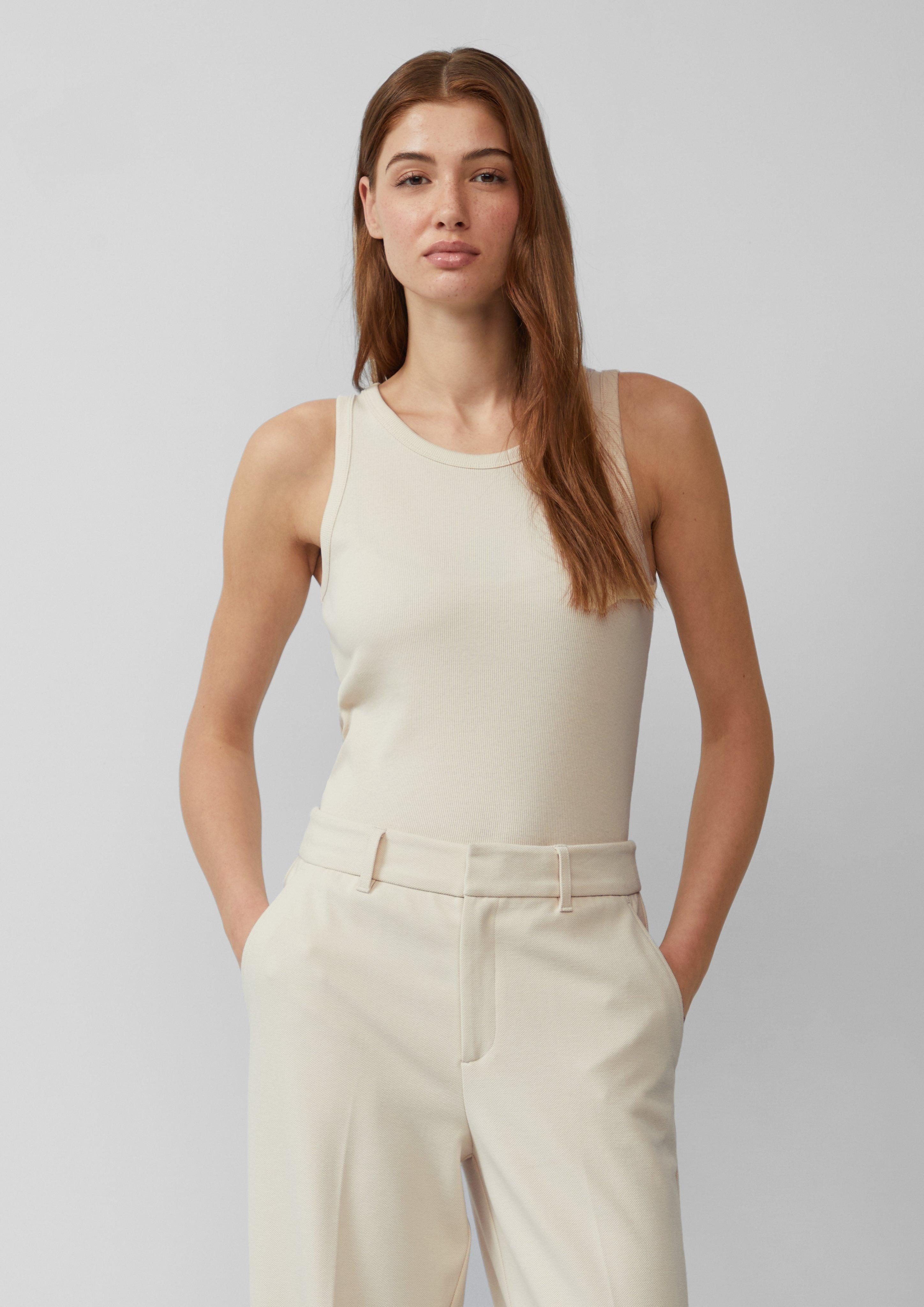Shirttop Slim-Fit-Top mit Rippstruktur