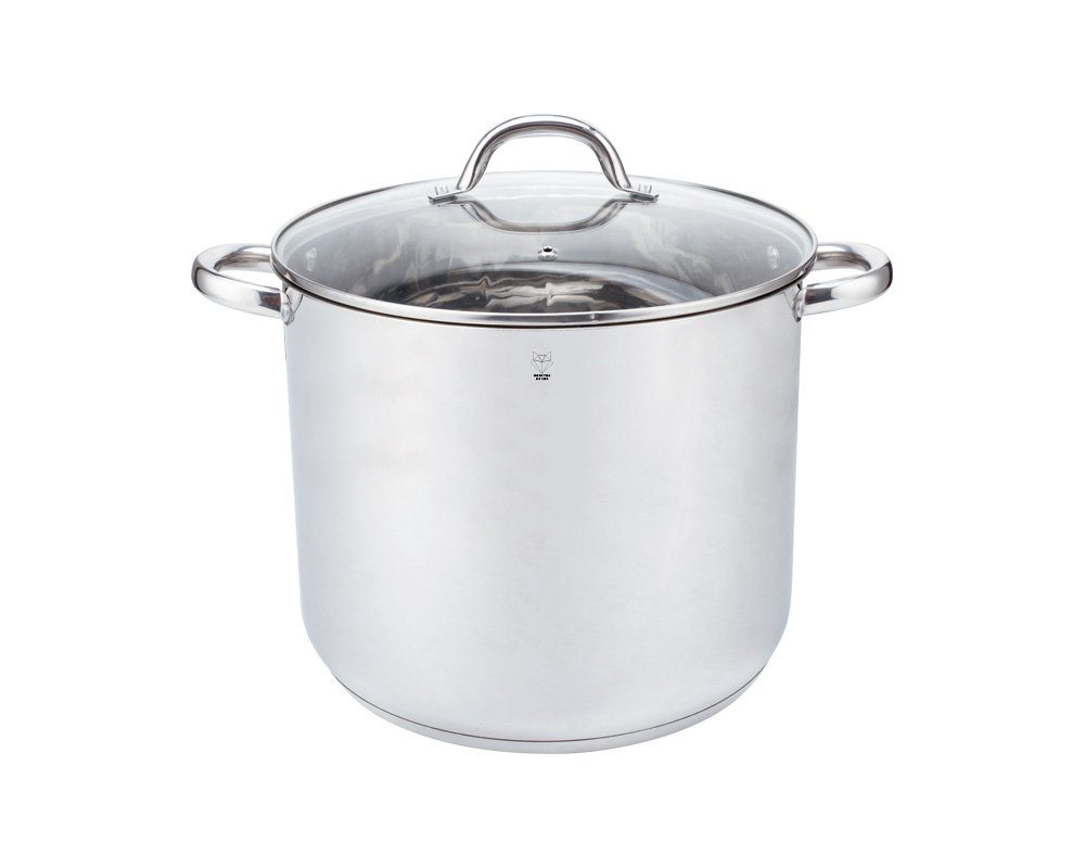 Gustav Voss Suppentopf Großraumtopf SEVILLA Großraum-Kochtopf großer Topf, Edelstahl, Induktion, Edelstahl, spülmaschinengeeignet