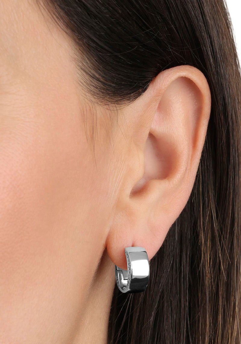 JOOP! Paar Creolen 2036788, mit Zirkonia...