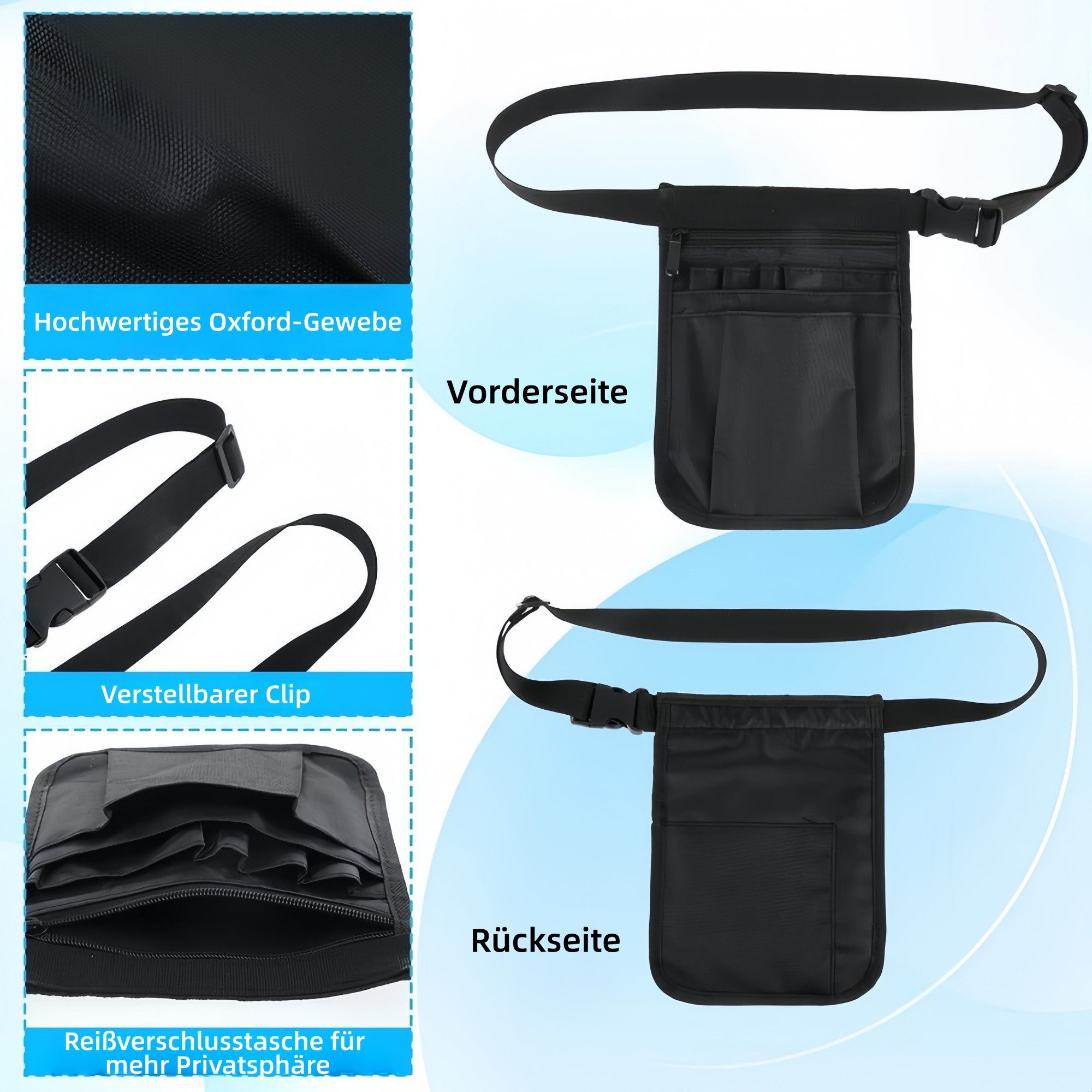 FOUORTUNATE-BEE Gürteltasche Multifunktionale Gürteltasche für Kellner und Servicepersonal, Praktische Kellnertasche zur Aufbewahrung von Arbeitsutensilien