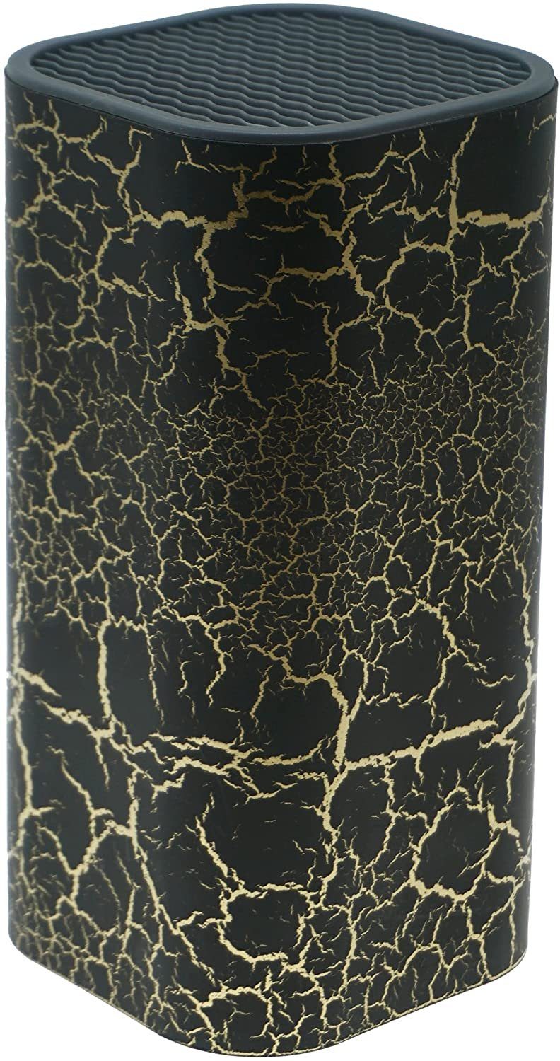 Lashuma Messerblock Feuer (1tlg), Messerhalter 10x10 cm Höhe: 22 cm, Universal Messerblock ohne Messer