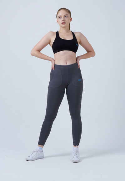 SPORTKIND Funktionsleggings Sportleggings mit Taschen Damen & Mädchen grau