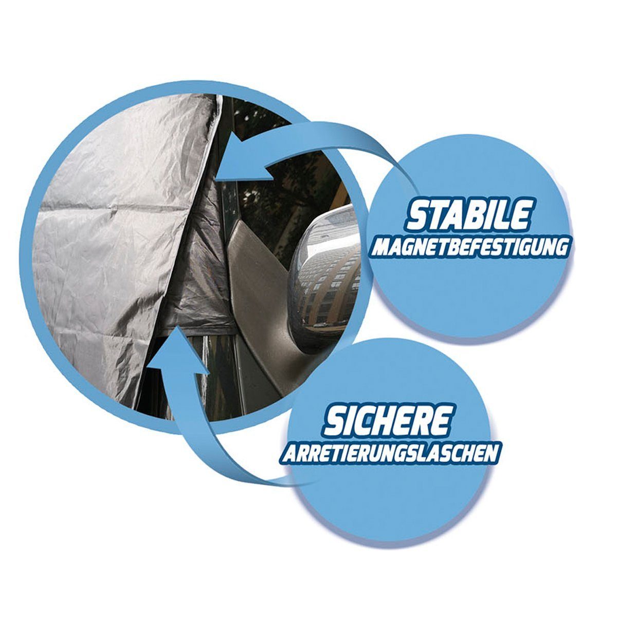 Best Direct® Autoplane Reversible® Screen Wonder (2 sizes, small and large), 2-in-1 car protection mat, ice-free in winter, cool in summer