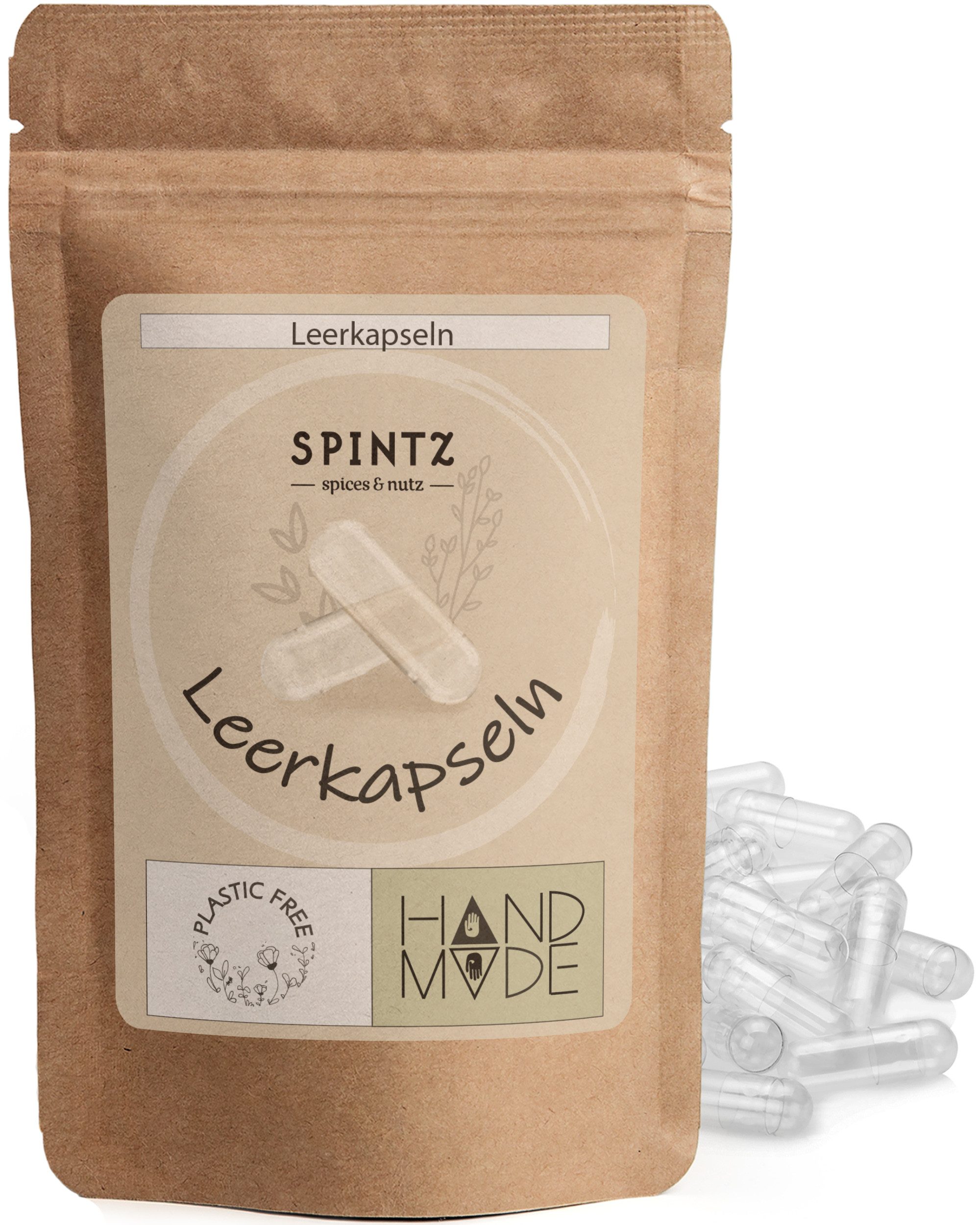 SPINTZ Vegane HPMC Leerkapseln #00 100 Stk. Nach Anwendung, 1 er 100 St., 12.5 g
