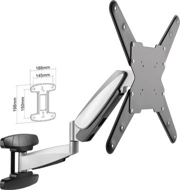 Schwaiger LWHD5530 511 TV-Wandhalterung, (bis 55 Zoll, neigbar, schwenkbar, drehbar, bis 30kg, bis 400x400mm, integrierte Kabelführung, schwarz)