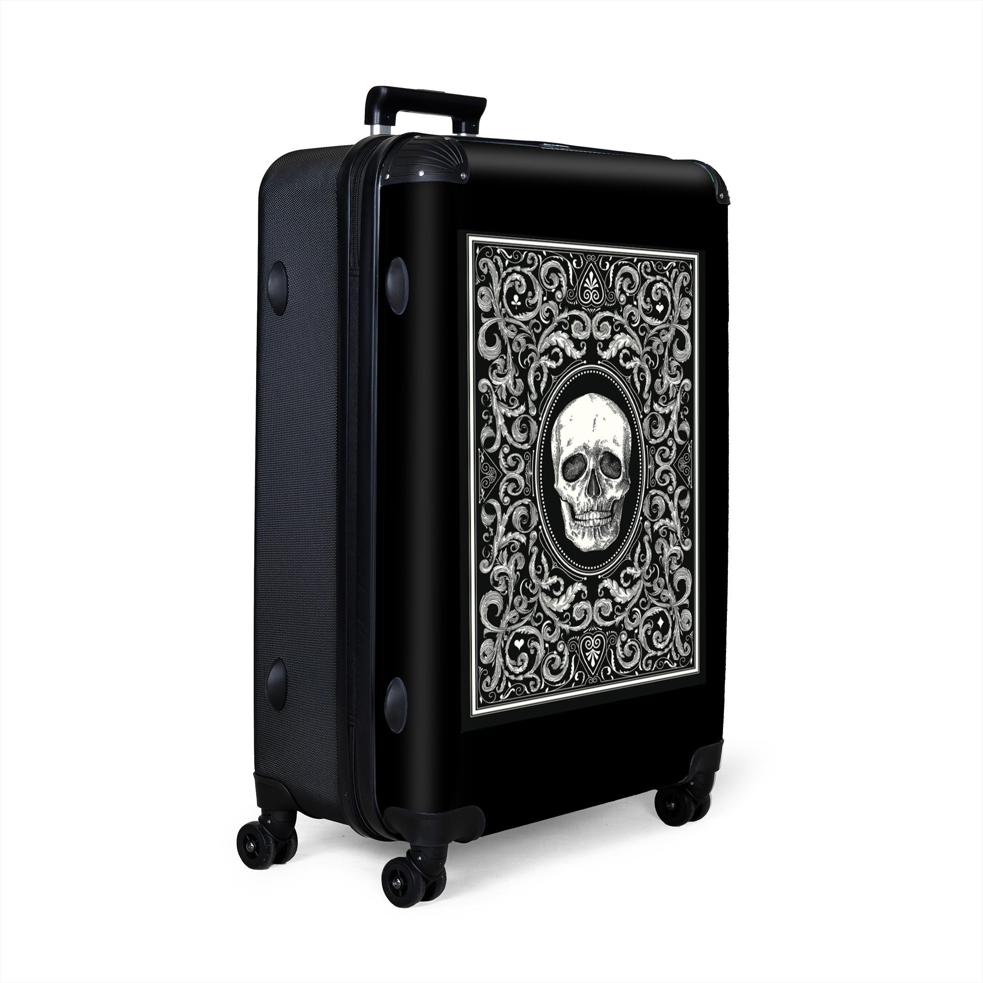 NoBoringSuitcases.com© Hartschalen-Trolley Spielkarte - Totenkopf - günstig online kaufen
