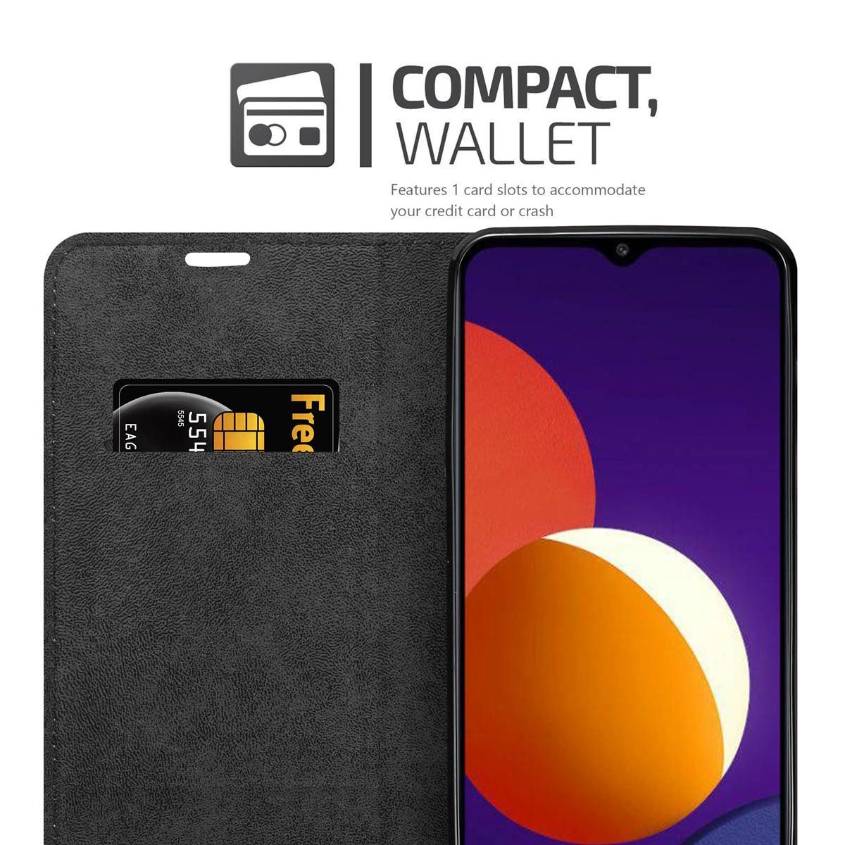 Cadorabo Handyhülle für Samsung Galaxy A12 / M12 Hülle Samsung Galaxy A12 / M12, Hülle Schutzhülle mit Standfunktion, Magnetverschluss und Kartenfach